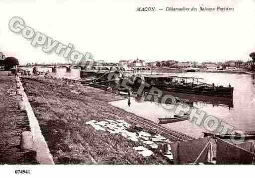 Ville de MACON, carte postale ancienne