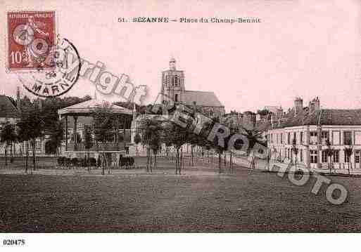 Ville de SEZANNE, carte postale ancienne