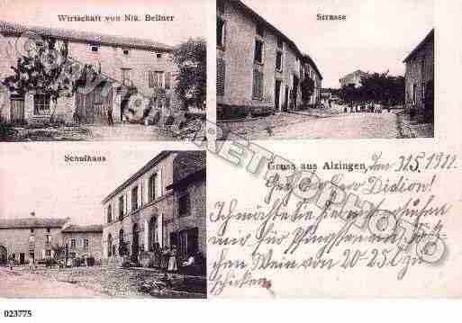 Ville de ALZING, carte postale ancienne