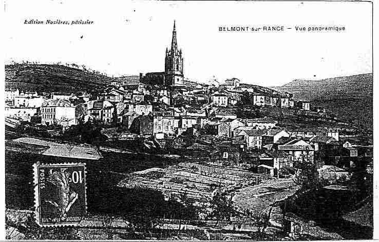 Ville de BELMONTsurRANCE, carte postale ancienne