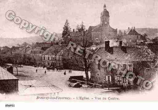 Ville de BREUREYLESFAVERNEY, carte postale ancienne
