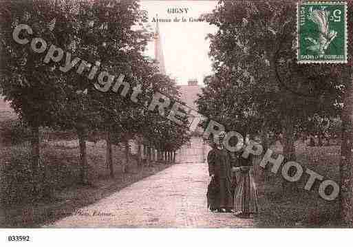 Ville de GIGNY, carte postale ancienne