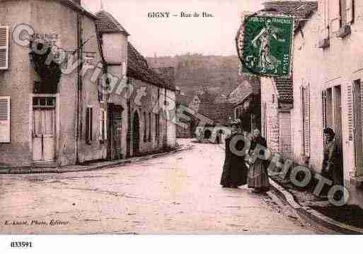 Ville de GIGNY, carte postale ancienne