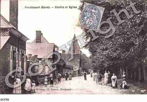 Ville de HEUDICOURT, carte postale ancienne