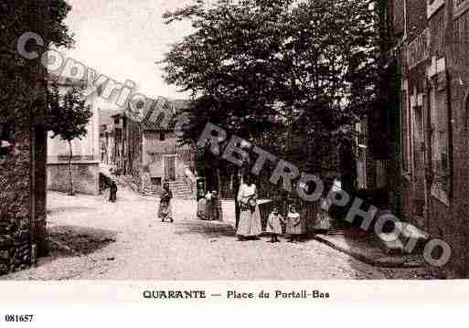 Ville de QUARANTE, carte postale ancienne