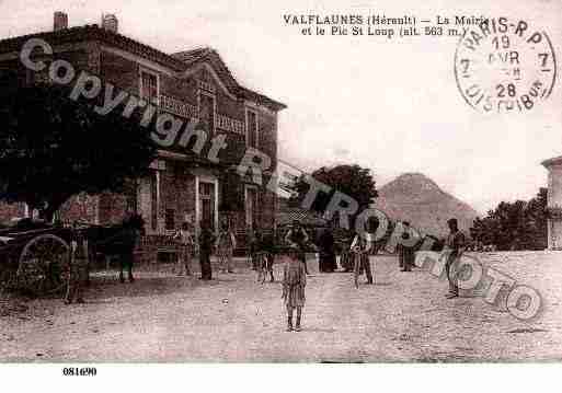 Ville de VALFLAUNES, carte postale ancienne