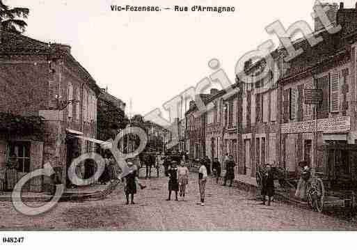 Ville de VICFEZENSAC, carte postale ancienne