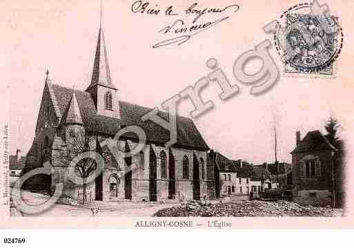 Ville de ALLIGNYCOSNE, carte postale ancienne