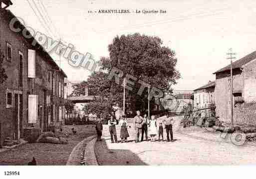 Ville de AMANVILLERS, carte postale ancienne