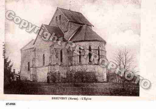 Ville de BREUVERYSURCOOLE, carte postale ancienne