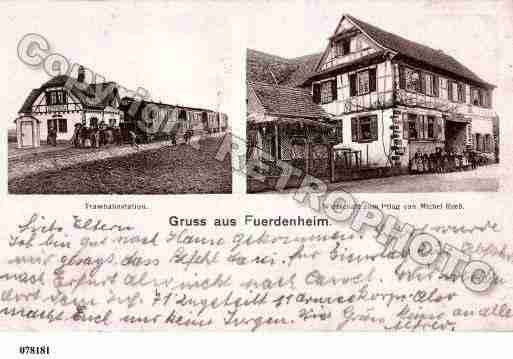 Ville de FURDENHEIM, carte postale ancienne