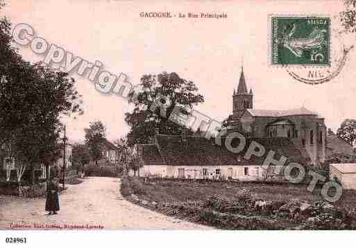 Ville de GACOGNE, carte postale ancienne