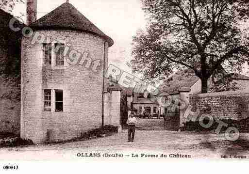 Ville de OLLANS, carte postale ancienne