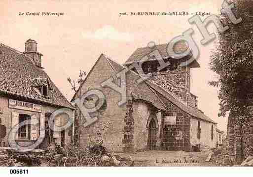 Ville de SAINTBONNETDESALERS, carte postale ancienne