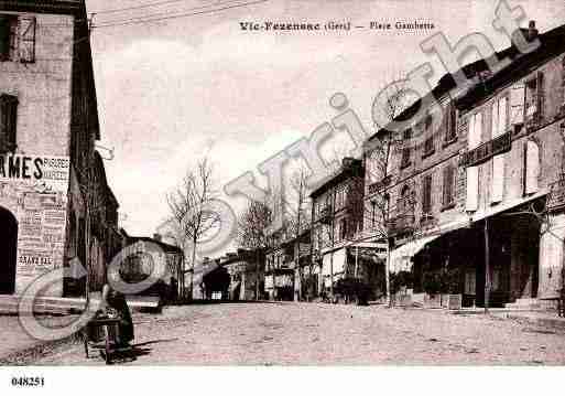 Ville de VICFEZENSAC, carte postale ancienne