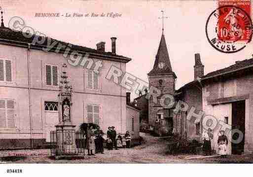Ville de BEHONNE, carte postale ancienne