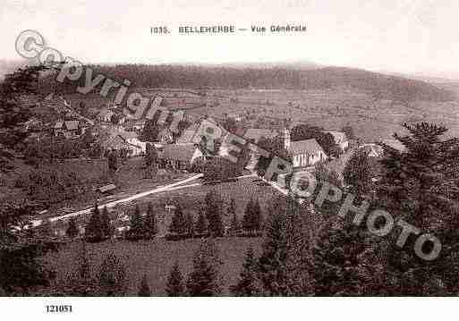 Ville de BELLEHERBE, carte postale ancienne