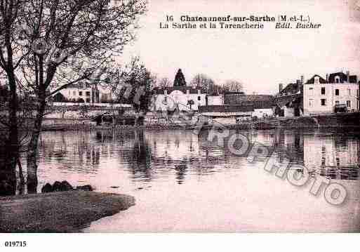 Ville de CHATEAUNEUFSURSARTHE, carte postale ancienne