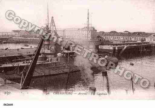 Ville de CHERBOURG, carte postale ancienne