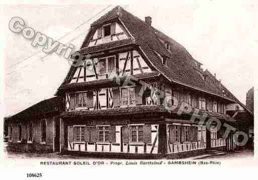 Ville de GAMBSHEIM, carte postale ancienne