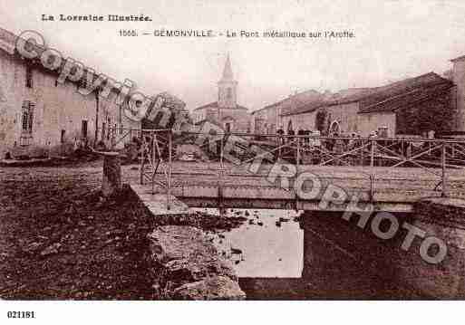 Ville de GEMONVILLE, carte postale ancienne