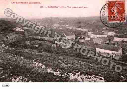 Ville de GEMONVILLE, carte postale ancienne