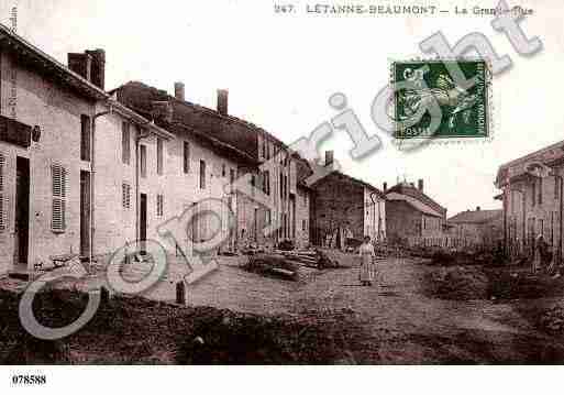 Ville de LETANNE, carte postale ancienne