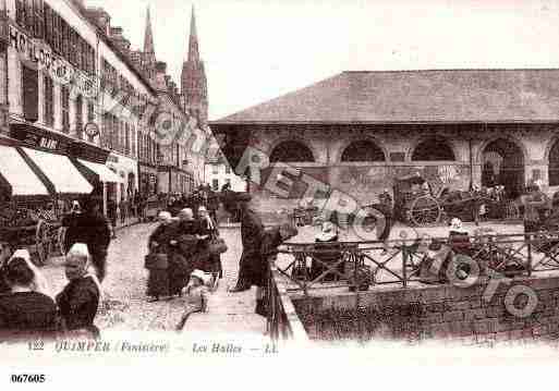 Ville de QUIMPER, carte postale ancienne