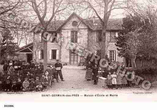 Ville de SAINTGERMAINDESPRES, carte postale ancienne