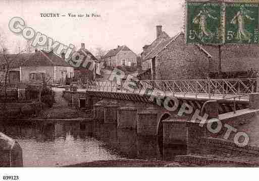 Ville de TOUTRY, carte postale ancienne