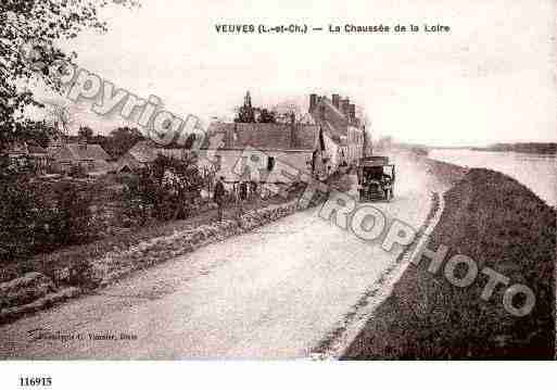 Ville de VEUVES, carte postale ancienne