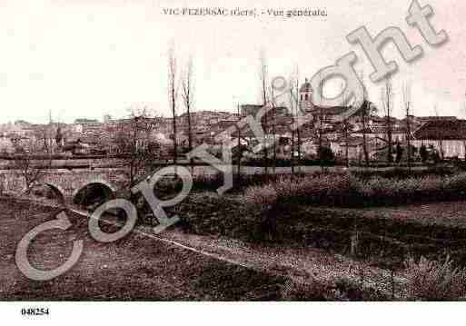 Ville de VICFEZENSAC, carte postale ancienne