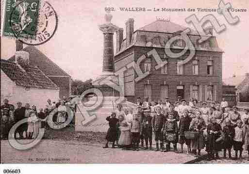 Ville de WALLERS, carte postale ancienne