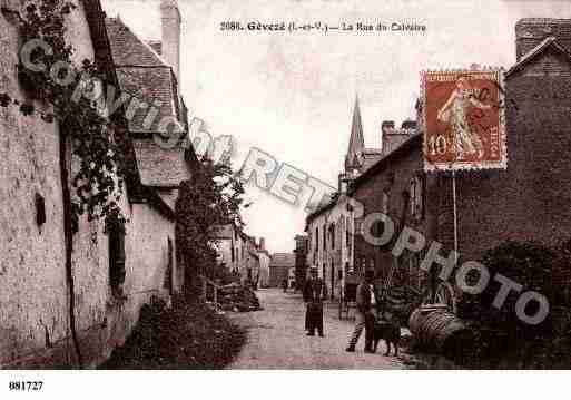 Ville de GEVEZE, carte postale ancienne