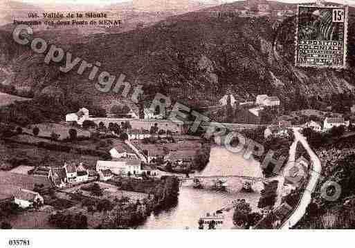 Ville de MENAT, carte postale ancienne