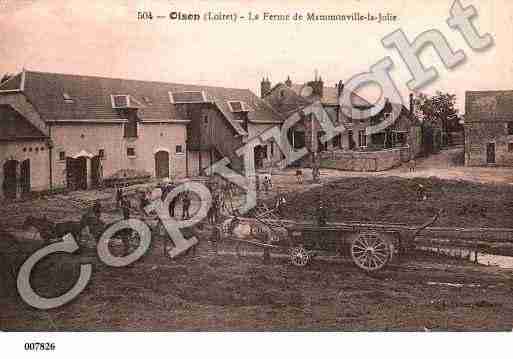 Ville de OISON, carte postale ancienne