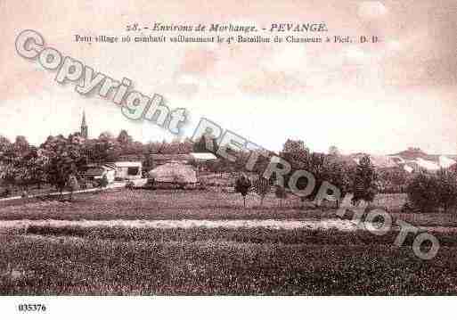 Ville de PEVANGE, carte postale ancienne