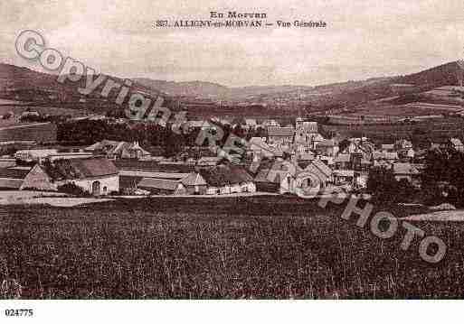 Ville de ALLIGNYENMORVAN, carte postale ancienne