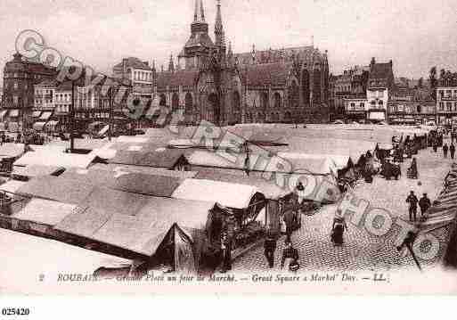 Ville de ROUBAIX, carte postale ancienne