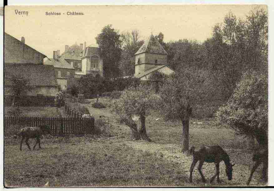 Ville de VERNY, carte postale ancienne