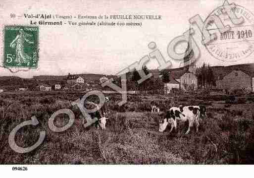 Ville de GIRMONT, carte postale ancienne