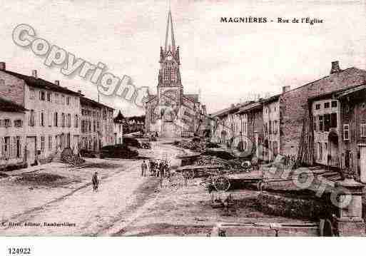 Ville de MAGNIERES, carte postale ancienne