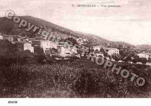 Ville de MONOBLET, carte postale ancienne