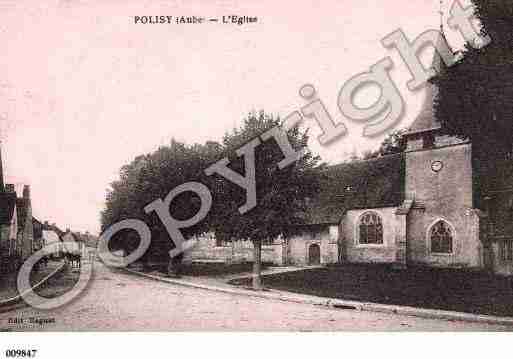 Ville de POLISY, carte postale ancienne