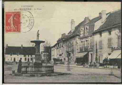 Ville de SAIGNES, carte postale ancienne