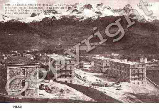 Ville de BARCELONNETTE, carte postale ancienne