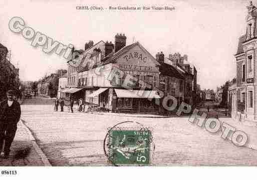 Ville de CREIL, carte postale ancienne