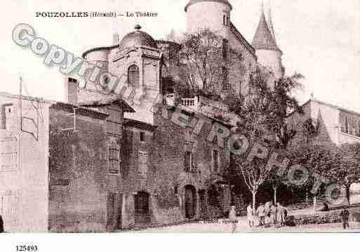 Ville de POUZOLLES, carte postale ancienne