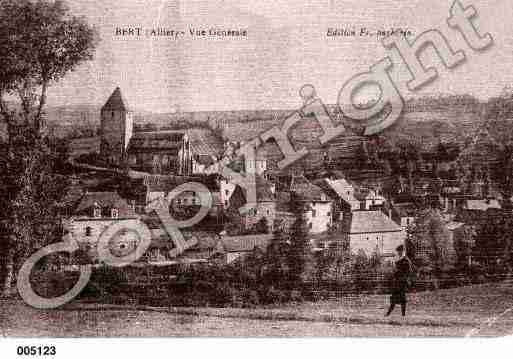 Ville de BERT, carte postale ancienne