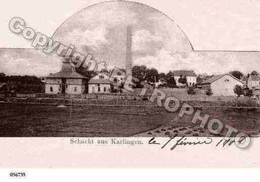 Ville de CARLING, carte postale ancienne